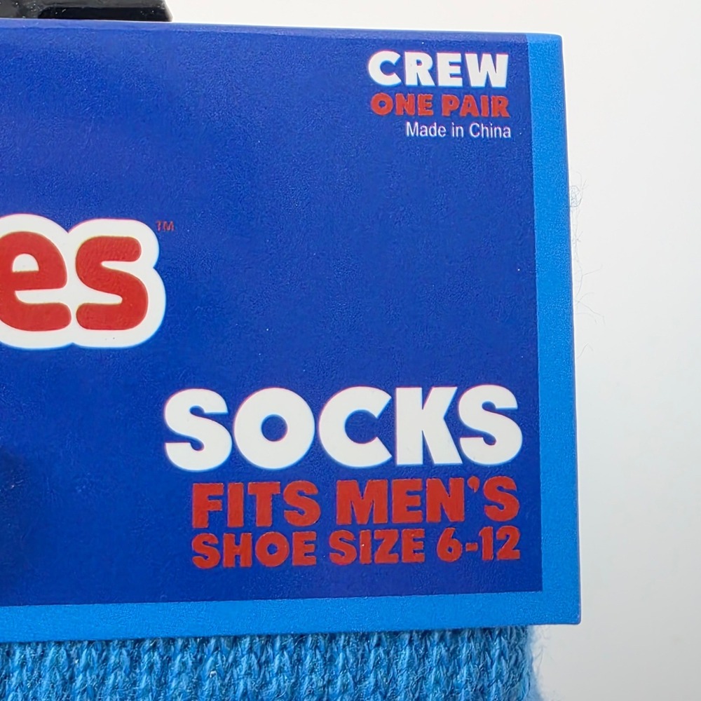 Hostess Twinkies Crew Socks Fits Men Shoe Size 6-12 Blue Orange Treat‎ Novelty - Picture 7 of 8
